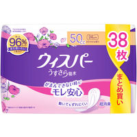 ウィスパー うすさら吸水 吸水ナプキン 中量用 50cc 羽なし 24cm 1パック（38枚入） P&G 尿漏れ ウイスパ―