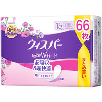 ウィスパー Wガードおりもの&水分ケア パンティライナー 吸水ライナー 15cc 19cm 1個（330枚：66枚入×5個） P&G 尿漏れ