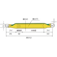 ベルトスリング Zタイプ Z4E 25X8.5 1本 田村総業（直送品）