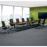 【組立設置込】コクヨ WT-300 ボート形 ポリッシュ脚 配線付き 幅3200×奥行1200×高さ720mm Lナチュラル×ブラック 1台（直送品）