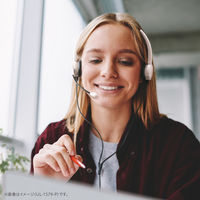 ヘッドセット USB接続/両耳タイプ/マイク搭載/快適ヘッドセット ユートリムエル UL-1579-P ピンク 1個 ソニック