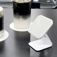 【アウトレット】ワイヤレス充電器 スマホスタンド STAND ON 2WAY 急速充電対応 スノーホワイト 1個　【終売品】