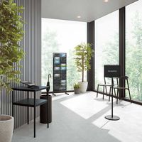 【組立設置込】コクヨ 電話台 丸パイプ脚 正方形 幅452×奥行452×高さ720mm ブラック TT-90E6CMCBN 1台（直送品）