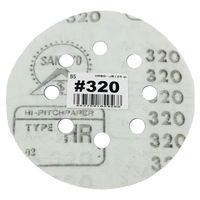 HPペーパー 電動用HRBD125mm #320 068332 1セット(50枚：1枚×50) 三共理化学（直送品）