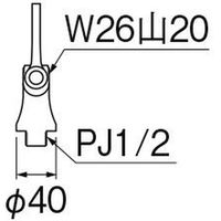 SANEI 厨房用立形自在水栓本体（左ハンドル） 4973987029332 1台（直送品）