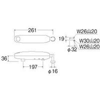 SANEI 自動水栓横形パイプ 4973987059056 1個（直送品）
