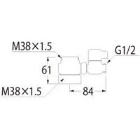 SANEI シングル混合栓用分岐アダプター 4973987139000 1個（直送品）