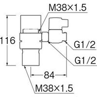 SANEI シングル混合栓用分岐アダプター 4973987139055 1個（直送品）