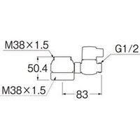 SANEI シングル混合栓用分岐アダプター 4973987139208 1個（直送品）