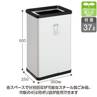 テラモト 分別ターンボックスL オフホワイト 一般ゴミ用 DS2512207 1台