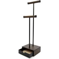 アントレックス Umbra ピラー ジュエリースタンド 幅127×奥行165×高さ465mm ブラック/ウォルナット 1台（直送品）