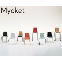 【組立設置込】コクヨ ミケット 会議椅子 塗装脚 キャスター脚 座パッド付 レザー パーシアンレッド×ブライトグレー×ホワイト 1脚（直送品）