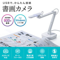 Webカメラ 800万画素 オートフォーカス LEDライト搭載 USB書画カメラ CMS-V46W 1個 サンワサプライ（直送品）