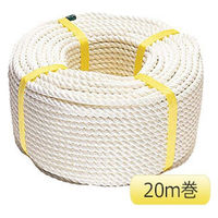 カネヤ製綱 救助ロープ (クレモナロープ) 12φ×20M 4082090006 1巻（直送品）