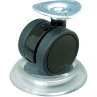 トラスコ中山 キャスター用受け皿 64MM 黒 12個入 TUK630-BK-12 1袋(12個入)