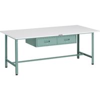 トラスコ中山 TRUSCO 軽荷重作業台(300kg)AE型 1800X900XH740 2列引出付 グリーン色 AE-1809FL2 1台（直送品）