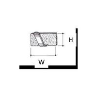 トラスコ中山 TRUSCO 配線固定具 ベストステッカー H15mmXW25mmXアーム長38mm K106BS 1箱(100個)（直送品）