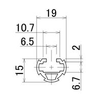 TMEHジャパン Φ19アルミTスロットパイプ AT1914SP-4 1セット(5本)（直送品）