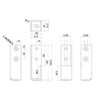 TMEHジャパン アジャスターブラケットセット BA2828BS 1セット（直送品）