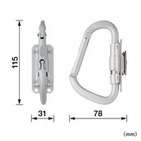 TJMデザイン セフ工具ホルダーアルミ スリムカラビナ大 折りたたみ SFSKHAーCLF 1ケ（直送品）