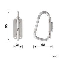 TJMデザイン セフ工具ホルダーステン スリムカラビナ小 SFSKHSーCS 1ケ（直送品）