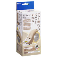 梱包用テープカッター GRIP CUT ベージュ 替え刃式 プラス 1セット（1個×5）