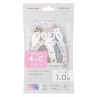 オーム電機 さらさらUSBケーブル Type-AtoC 1m 01-7251 1個（直送品）