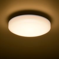 オーム電機 防雨防湿型LEDシーリングライト フラット型 700lm 電球色 06-4083 1台（直送品）