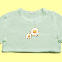 イングカワモト 生地・布に貼るだけシール 【生地デコ】転写シート 目玉焼き FD-FEG-201 1セット(3枚)（直送品）