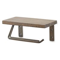 ポッシュリビング トイレットペーパーホルダー シングル アンティークG W20×D11×H9cm アイアン/マンゴーウッド 41379 1個（直送品）