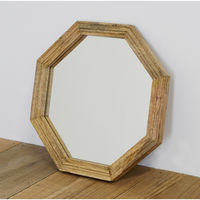 ポッシュリビング ミラー オクト W36×D2.5×H36cm マンゴーウッド/ミラー 41377 1個（直送品）