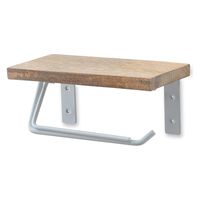 ポッシュリビング トイレットペーパーホルダー シングル ホワイト W20×D11×H9cm アイアン/マンゴーウッド 41370 1個（直送品）