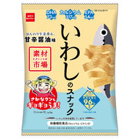 素材市場 いわしのスナックほんのり生姜香る、甘辛醤油味 61g 1セット（1袋×6） おやつカンパニー スナック菓子