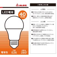 LED電球 E26 40W形 電球色 広配光 ALEG LDA5L-40A60/W27K 2700K 1個