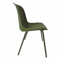 会議用チェアELENA ワントーン オリーブ 1脚 イタリア製 ミーティングチェア 会議椅子 キャスター無し グリーン