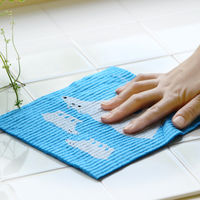 （100%天然素材）スポンジワイプ S 北欧ふきん セルロース 抜群の吸水力 しろくま親子 ホワイト ブルー 1個 イーオクト