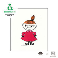 （100%天然素材）スポンジワイプ S 北欧ふきん セルロース 抜群の吸水力 リトルミイ 1個 イーオクト