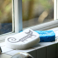 （100%天然素材）ポップアップスポンジ ベングト＆ロッタ 水でふくらむキッチンスポンジ ベングトカッテン ホワイト＆ブルー 2個セット イーオクト