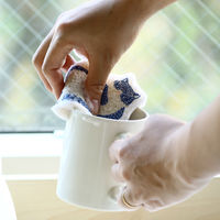 （100%天然素材）ポップアップスポンジ 水でふくらむ キッチンスポンジ カタカタ ねこ 1個 イーオクト