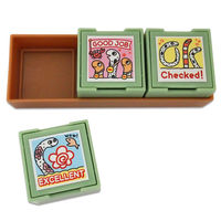 こどものかお ポチッと先生スタンプ 3個セット あつまれ!チンアナゴ(英語)柄 1801-003 1セット