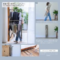 藤栄 伸縮アルミ物干し レギュラー シャンパンゴールド 1組