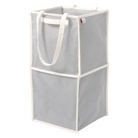 藤栄 たためるマルチバスケット ダブル グレー 1セット（3個）