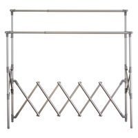 藤栄 伸縮アルミ物干し ワイド シャンパンゴールド 1セット（3組）