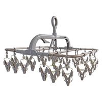 藤栄 アルミランドリーハンガー 24ピンチ カッパーブラウン 1セット（3個）