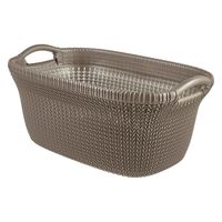 CURVER（カーバー） ニットランドリーバスケット 40L ブラウン 1セット（3個）