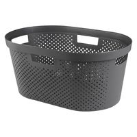 CURVER Infinity（インフィニティ） ランドリーバスケット 40L ダークグレー 1セット（3個）