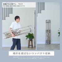 藤栄 伸縮アルミ物干し ワイド シャンパンゴールド 1組