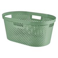 CURVER Infinity（インフィニティ） ランドリーバスケット 40L グリーン 1セット（3個）