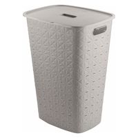 CURVER Softex（ソフテックス） ふた付きバスケット 56L グレーベージュ 1セット（3個）