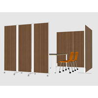 トーカイスクリーン MSパネル折りたたみ3連スクリーン ミディアムウッド 1セット（3連×1枚+キャスター×6個）